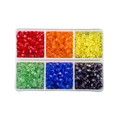 600PCS 4mm Plated Color Crystal Beads - Available in 6 Color Sets