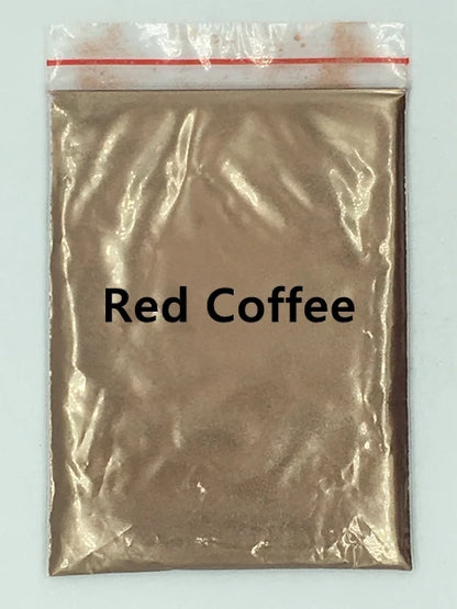 124 Colors of Pearlescent Mica Powdered Pigment in 10g Packets