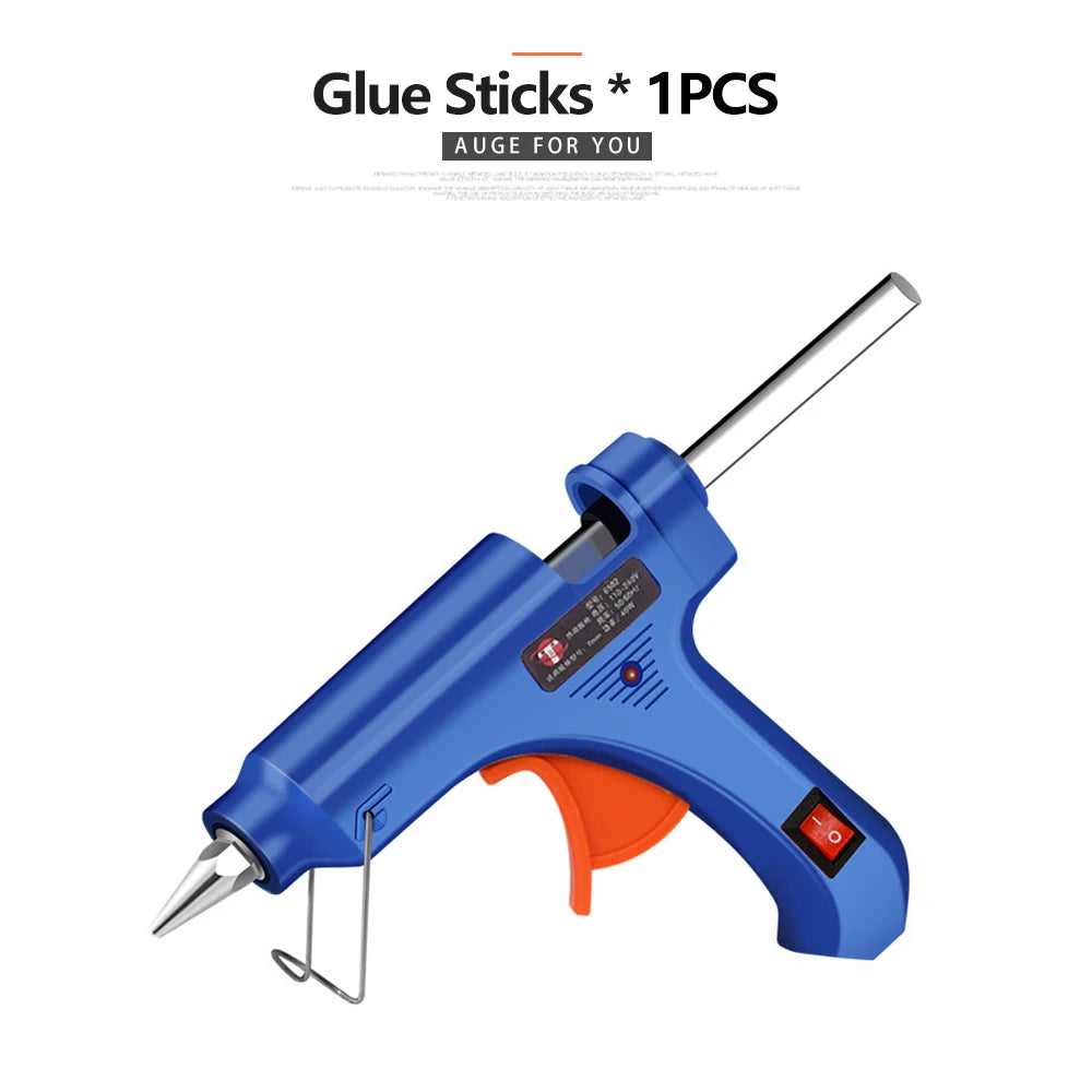 Blue hot glue gun