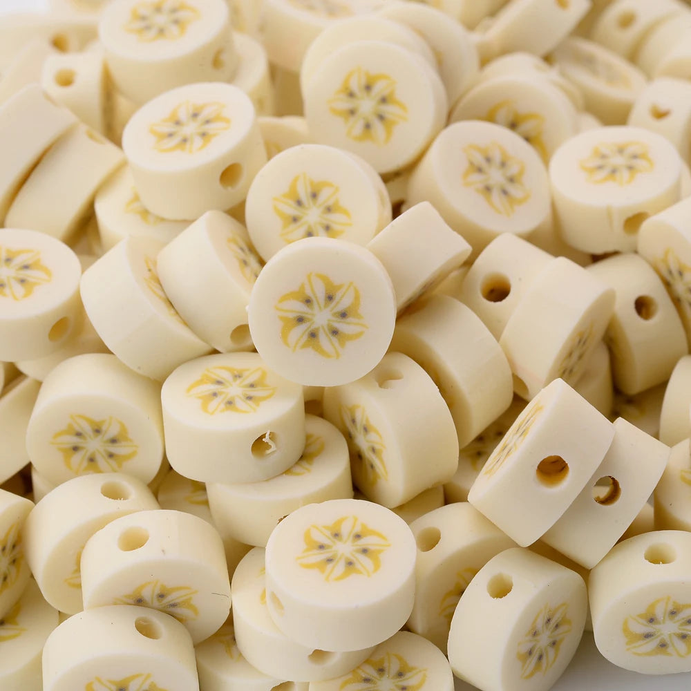 30pcs Polymer Clay Beads - Different Fruits