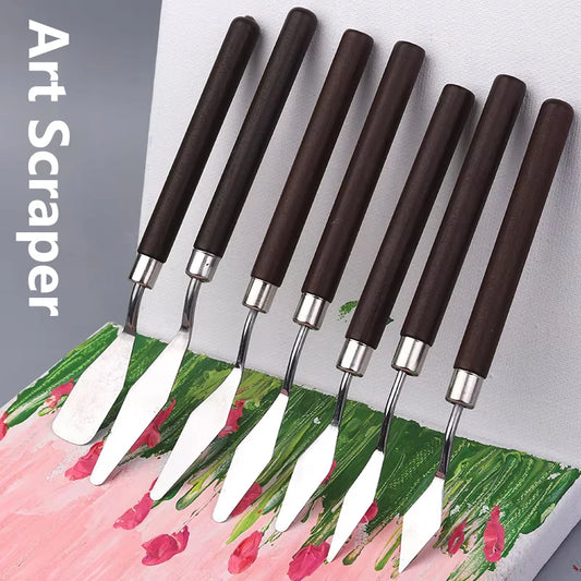 7Pcs Set Stainless Steel Painting Palette Knives