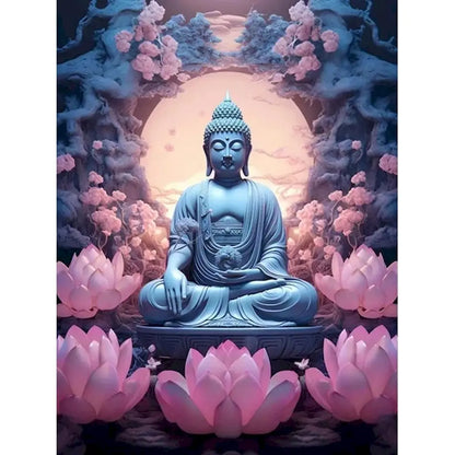 Diamond Painting Kit - Buddha, Bodhisattva Lotus Flowers