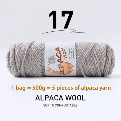 500g (5 pieces) High-Quality Alpaca Wool