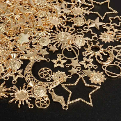 50pcs Random Mix Pendant Charms For Jewelry Making