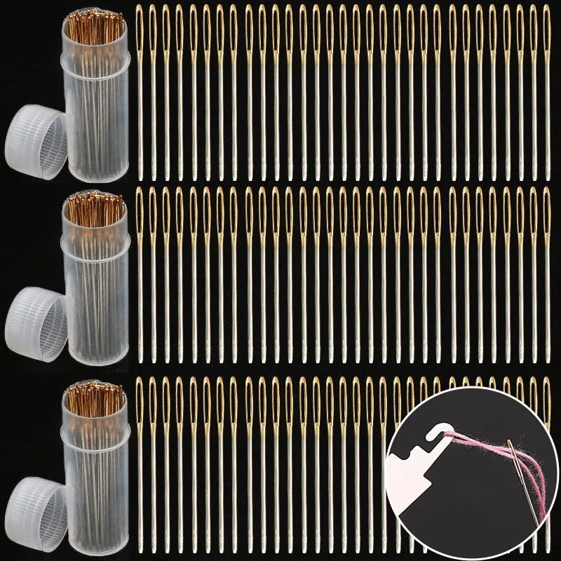 32 pcs Gold Tail Embroidery Sewing Needles