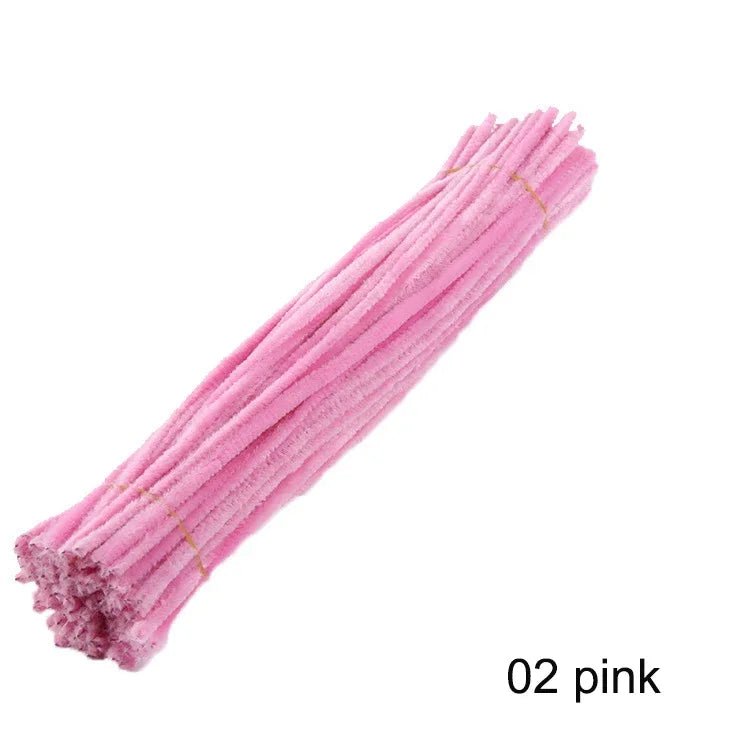 50pcs Colorful Chenille Stems Pipe Cleaners - Choose mixed or individual colors