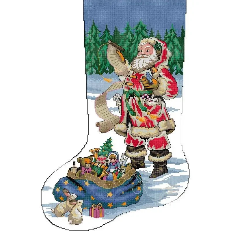 Christmas Stocking Cross Stitch Kits: 11, 14, or 16 CT