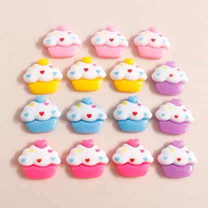 Various Resin Filling Charms for Jewelry Making - Flat Backed, 10 pieces