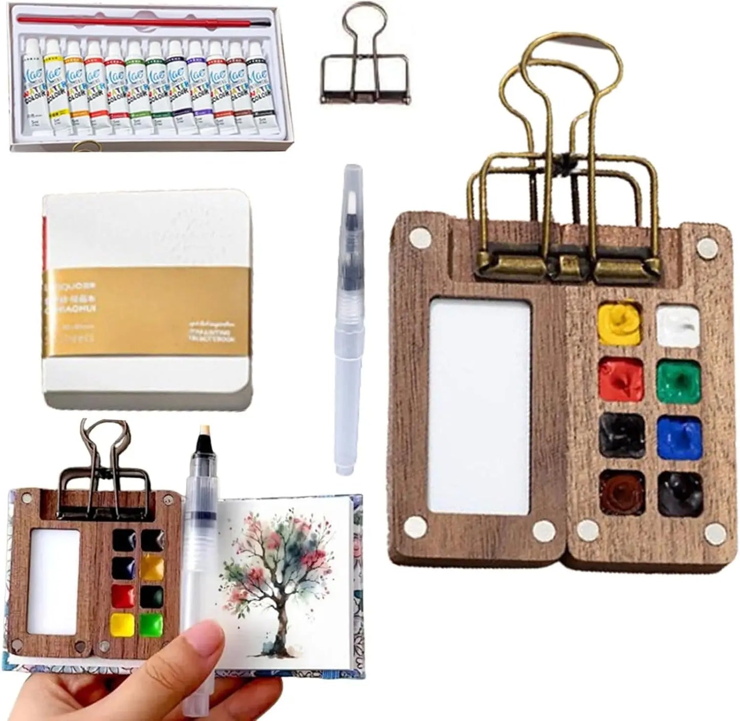 Mini Portable Watercolor Travel Set