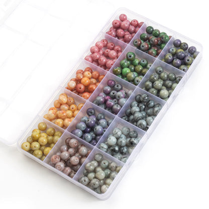 28 Colors - 8mm Round Crystal Beads with 1mm holes - Variety of Colors and Kits