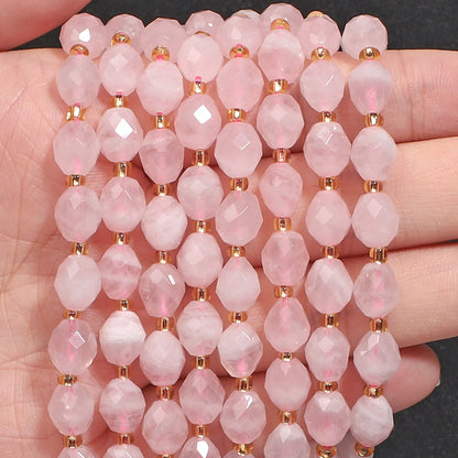 AAA Faceted Natural Colored, Quartz, Oval Shaped Beads