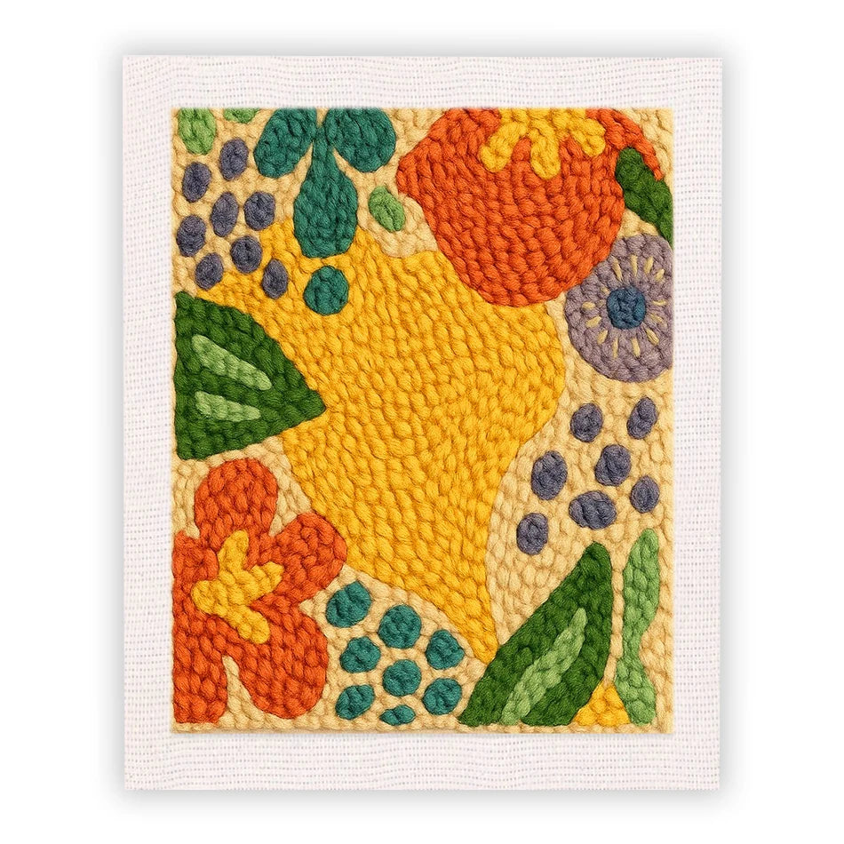 25x30cm Flower Punch Needle Kit