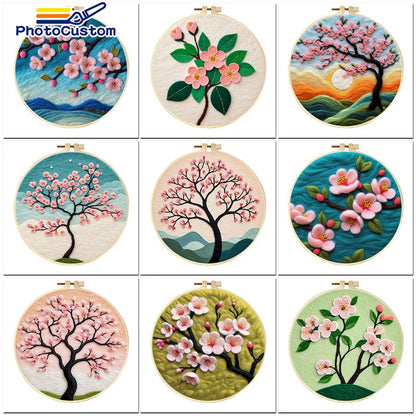Trees and Flowers Wool Felting Kits