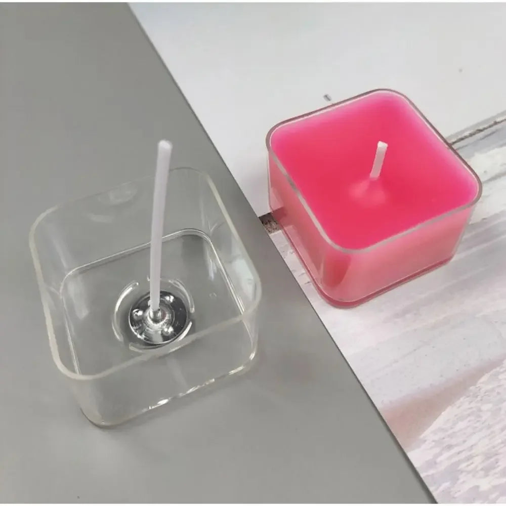 10Pcs Tea-light Square Cups for Candle Making