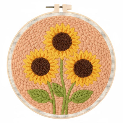 Flowers Punch Needle Kits - 20x20cm