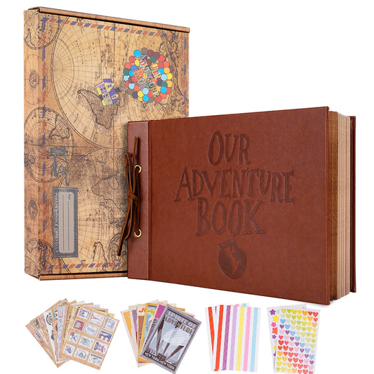 80 Pages Leather Cover Scrapbook