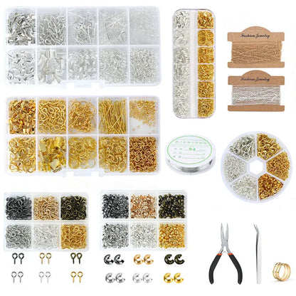 Various Jewelry Finding Kits for Making Earrings. Bracelets, Necklaces: Lobster Clasps, Open Jump Rings, Tools. Jewelry Making Supplies