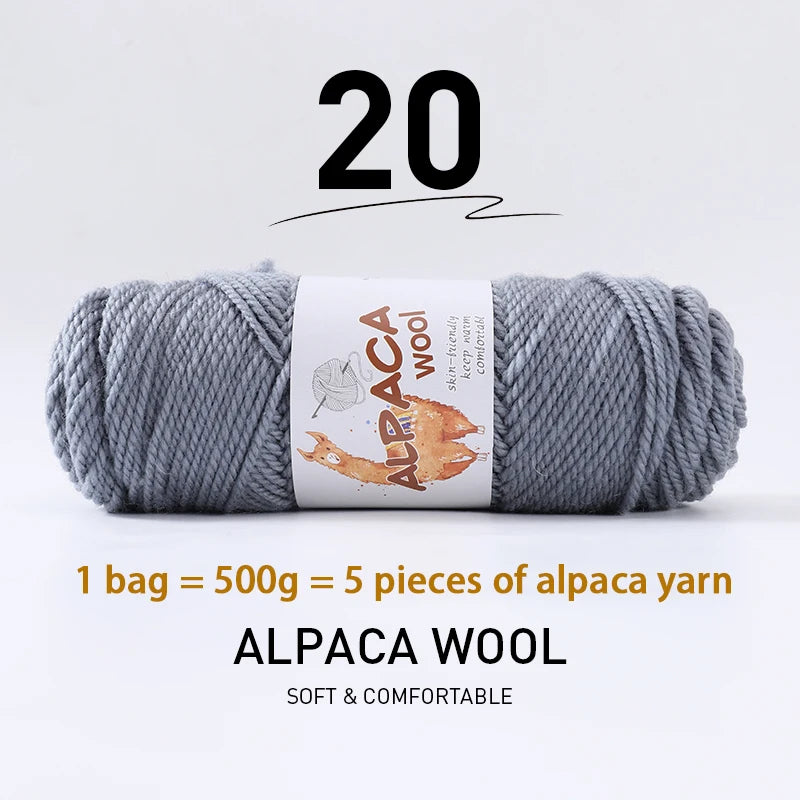 500g (5 pieces) High-Quality Alpaca Wool