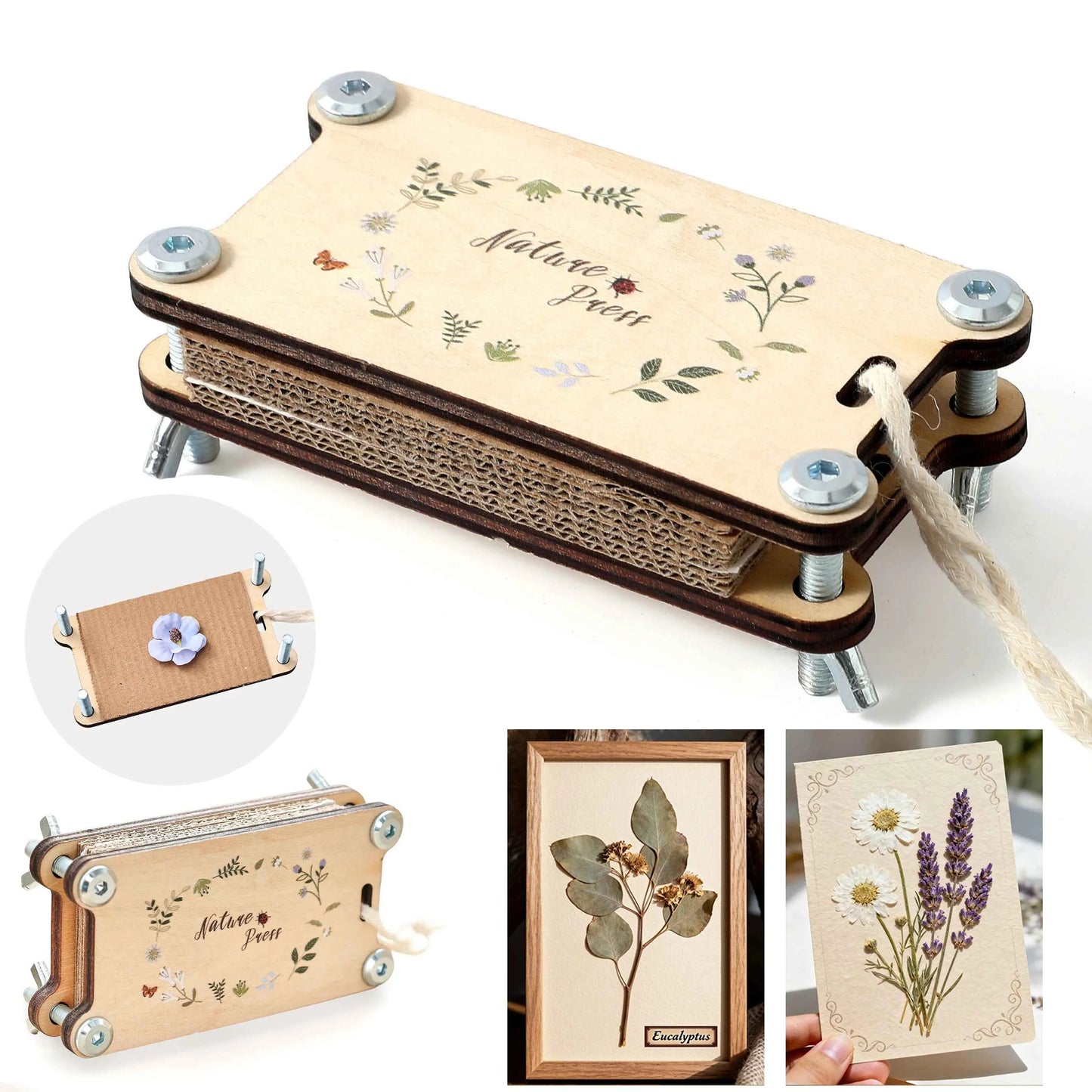 Small Wooden Flower Press Kit