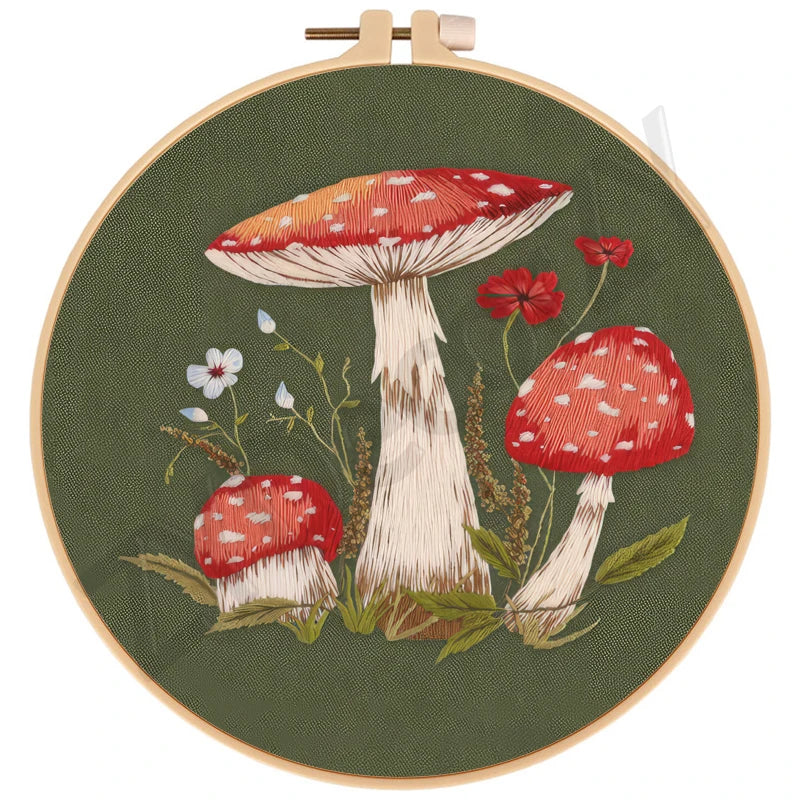 Butterfly, Animals and Flowers Embroidery Kits - 20x20cm