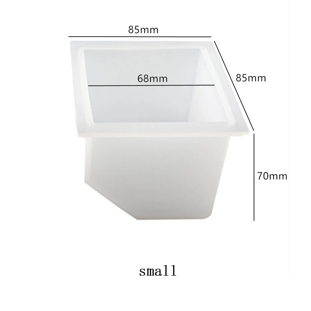 Crystal Epoxy Resin Cube Mold - Bevel Lamp Holder Sold Separately