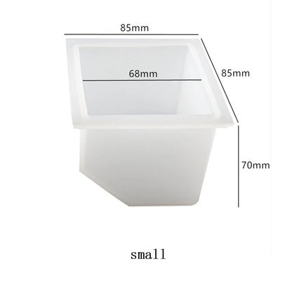Crystal Epoxy Resin Cube Mold - Bevel Lamp Holder Sold Separately