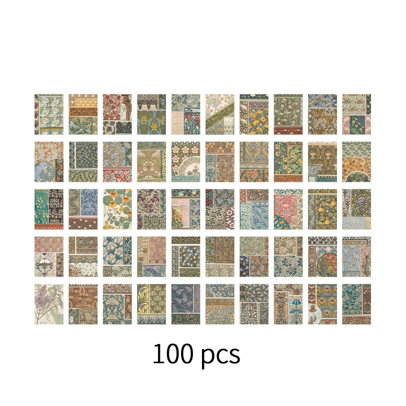 100 pcs of Decorative Scrapbooking Background Paper