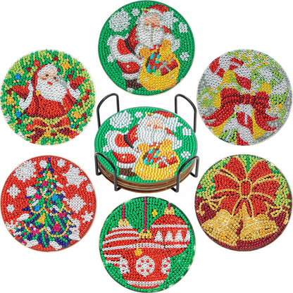 6 Pcs Set of Diamond Art Coasters - Various Designs