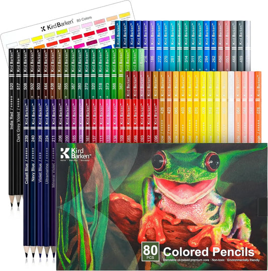 80 Professional Colored Pencils Soft Oil-Based Cores