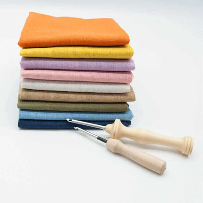 50x50cm Punch Needle Cotton Cloth for Needlework - Includes a Punch Needle