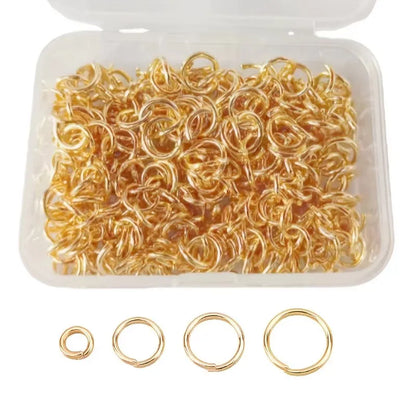 Box of 7mm and 8mm Open Jump Rings Gold or Silver for Jewelry Making