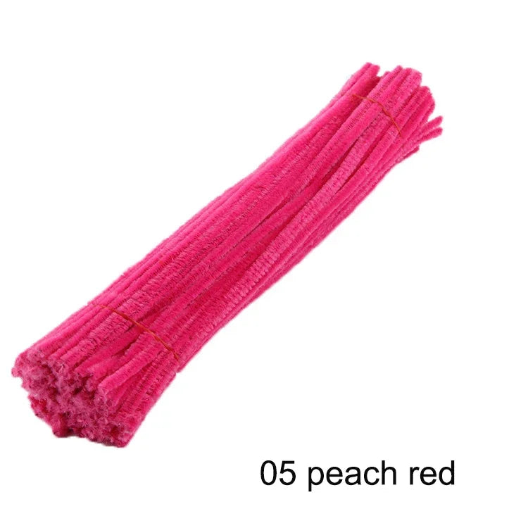 50pcs Colorful Chenille Stems Pipe Cleaners - Choose mixed or individual colors
