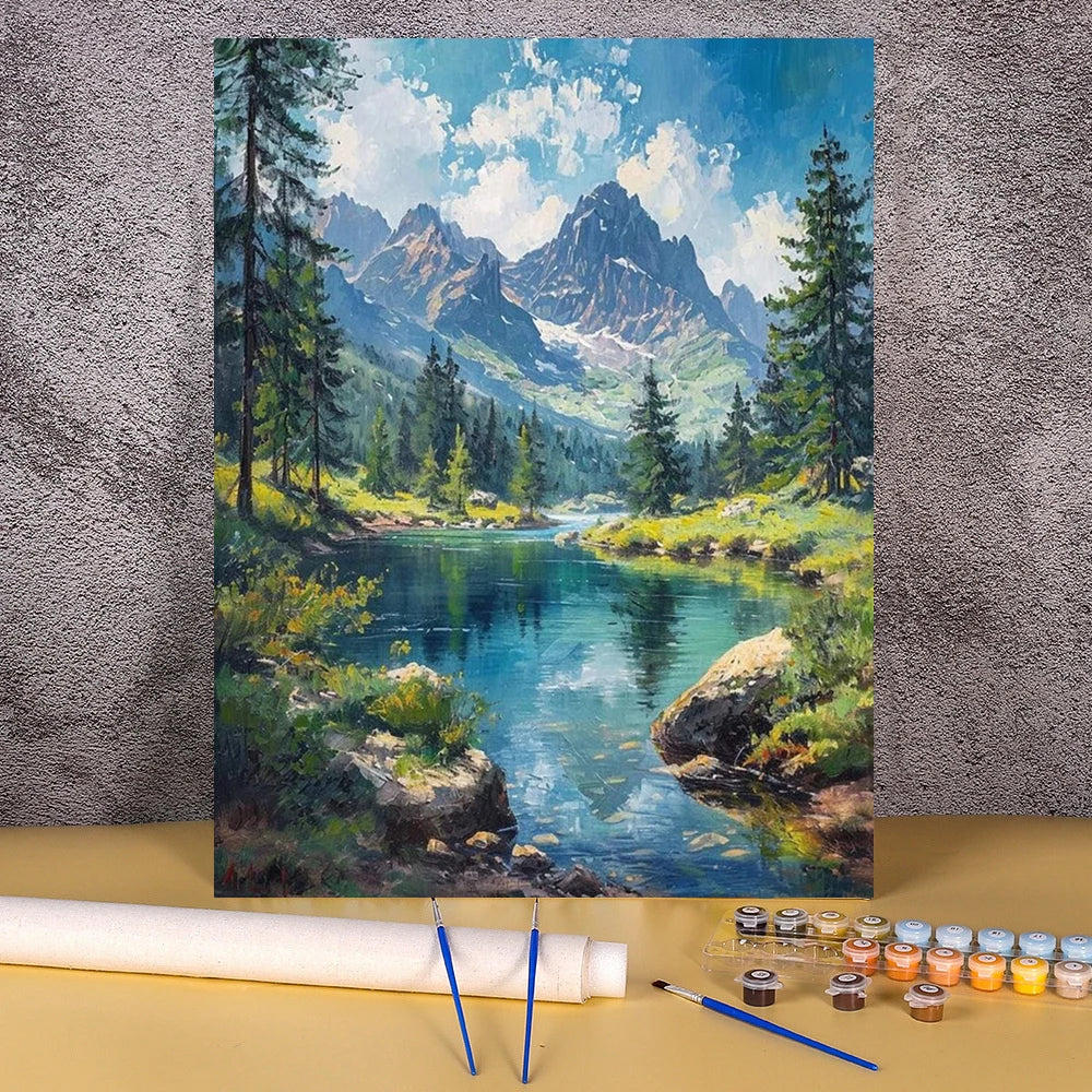 Forest and Mountains Paint By Numbers Kits
