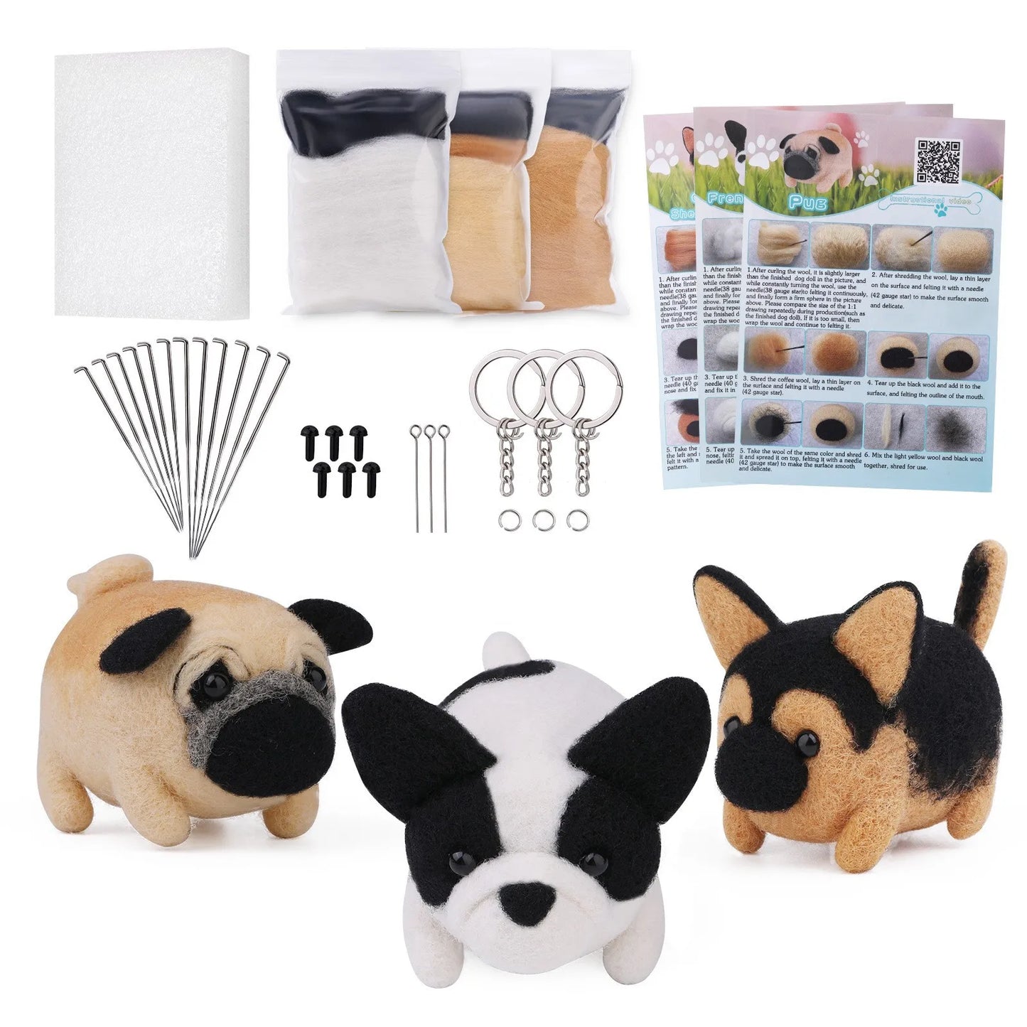 Cat and Dog Needle Felting Kits