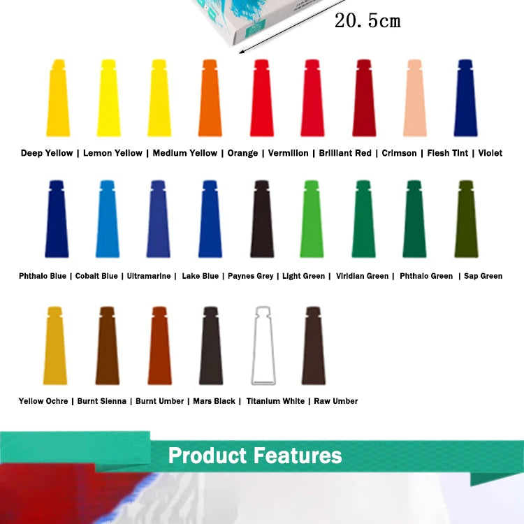 WINSOR & NEWTON Professional Acrylic Paint Sets: 12, 18. 24, or 36 tubes each 10ml