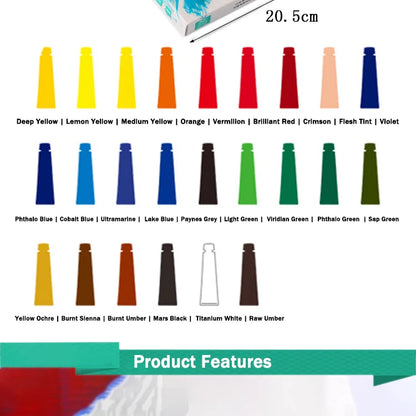 WINSOR & NEWTON Professional Acrylic Paint Sets: 12, 18. 24, or 36 tubes each 10ml