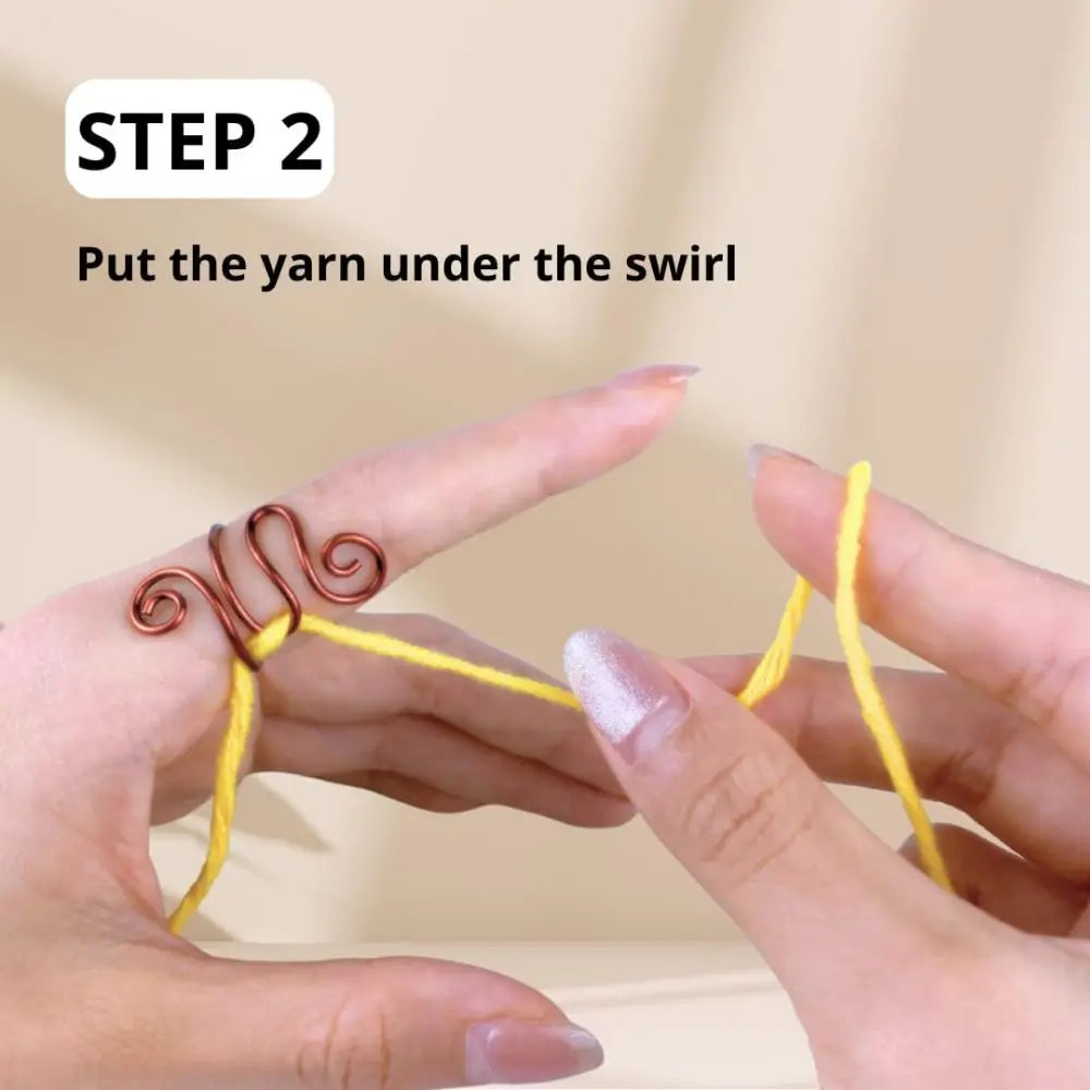 Adjustable Crochet Finger Ring