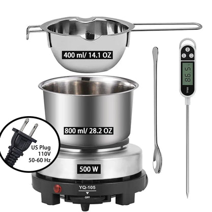 Candle Making Kit with Pouring Pot, Wax Melting Hot Plate, Candle Making Supplies