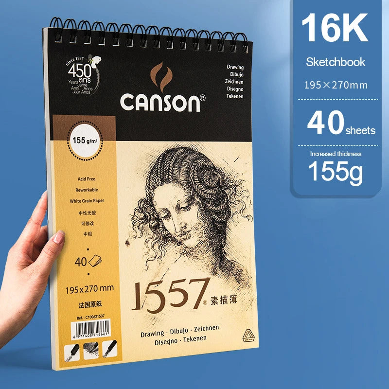 Canson XL Watercolor Sketchbook 16K/32K Spiral Bound Pad