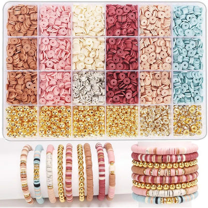Clay Spacer Beads for Making Bracelets, Earrings and Necklaces