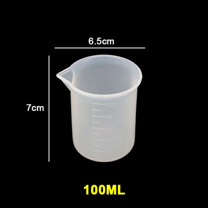 30ML-1000ML Silicone Measuring Cups - Transparent for Epoxy Resin or Candle Making Projects