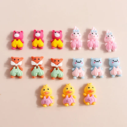 Various Resin Filling Charms for Jewelry Making - Flat Backed, 10 pieces