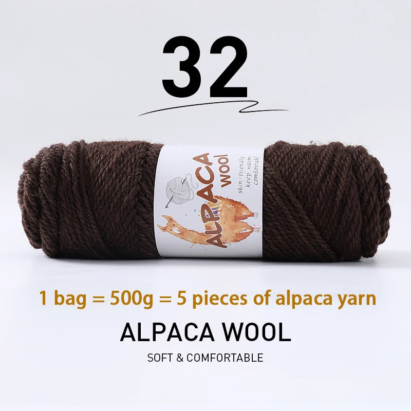 500g (5 pieces) High-Quality Alpaca Wool