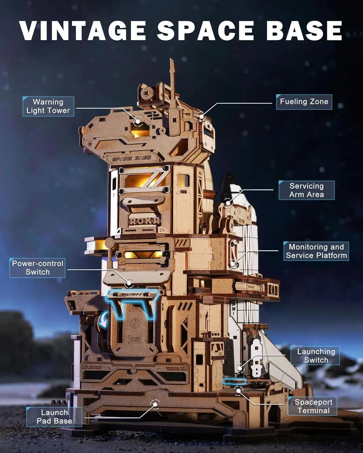 3D Wooden Space Shuttle Model Kit