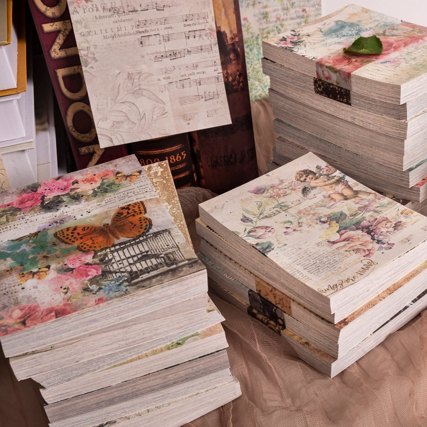 100 pcs of Decorative Scrapbooking Background Paper
