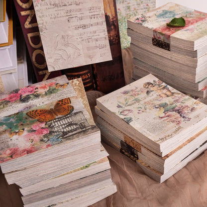 100 pcs of Decorative Scrapbooking Background Paper