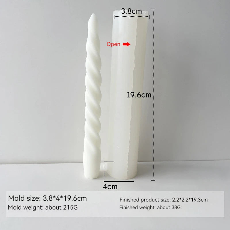 Taper Silicone Molds for Candle Making: 16  Styles - 1 option for a 61 meter Roll of Cotton Wick
