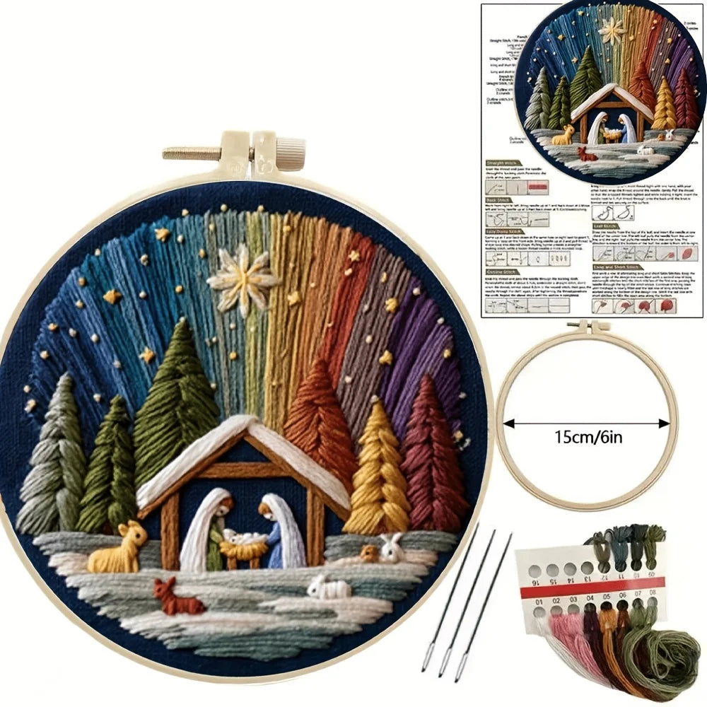 Christmas Manger Embroidery Kit