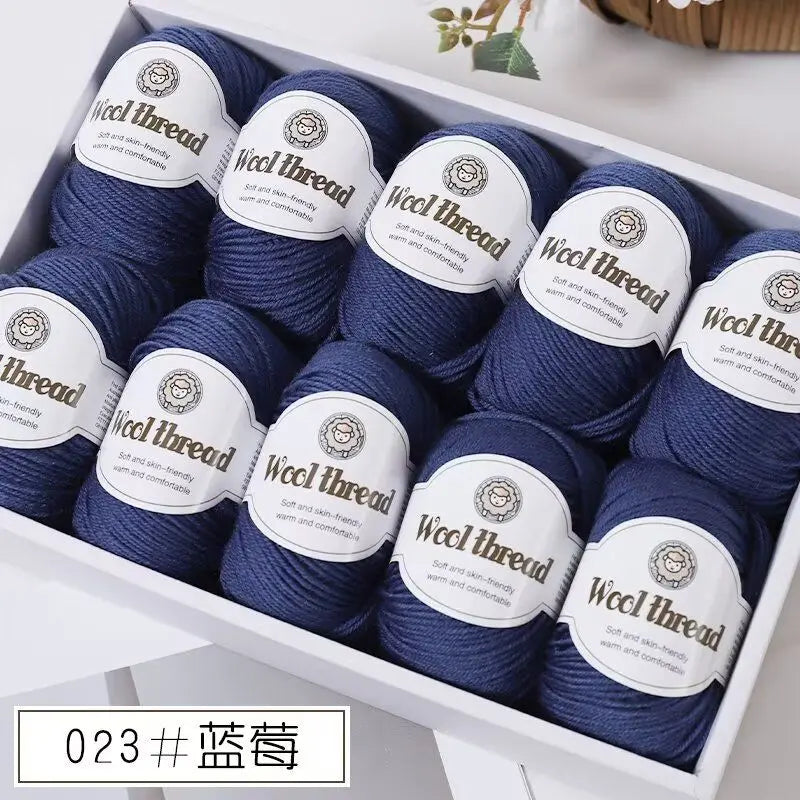 500g Box Set of Skin-friendly 4ply Merino Wool Yarn