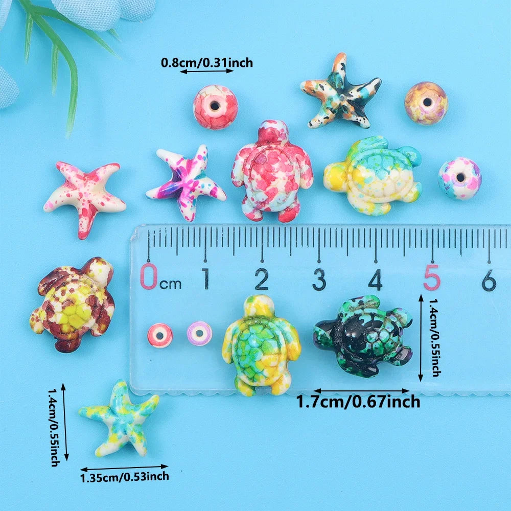 6/46/558pcs Multi-color Ocean Series Beads